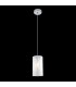Modern Hanging Pendant Chrome 1 Light  with Matt Shade, E27 - 1