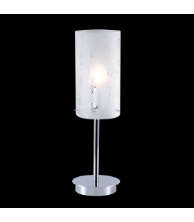 Modern Table Lamp Chrome 1 Light  with Matt Shade, E27 - 1