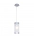 Modern Hanging Pendant Chrome 1 Light  with Matt Shade, E27 - 1