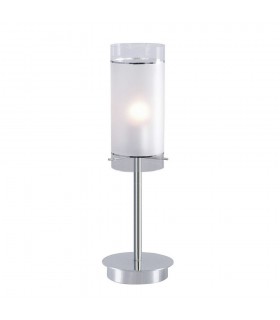 Modern Table Lamp Chrome 1 Light  with Matt Shade, E27 - 1