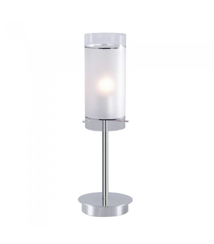 Modern Table Lamp Chrome 1 Light  with Matt Shade, E27 - 1