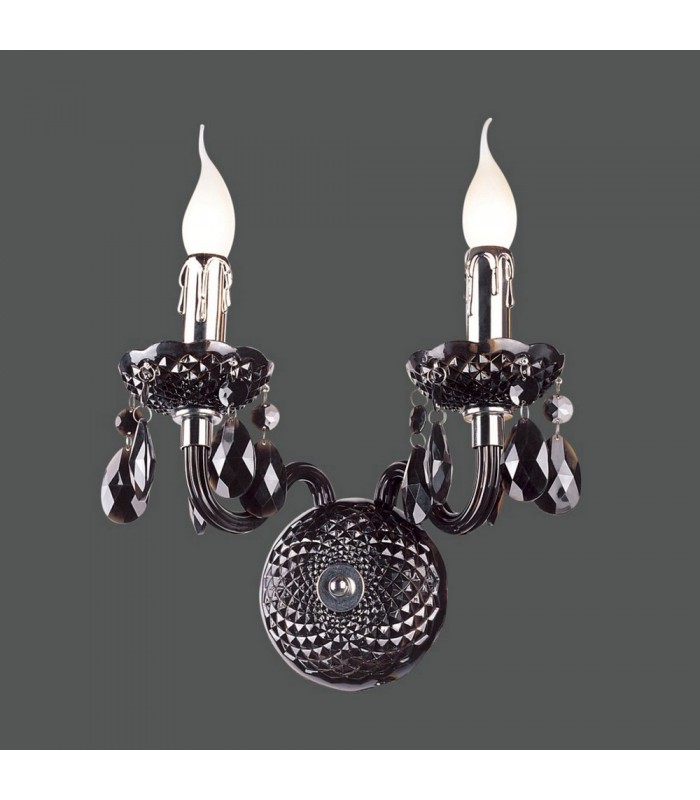 Classic Wall Lamp Black 2 Light , E14 - 1