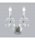 Classic Wall Lamp Chrome 2 Light  with Clear Shade, E14 - 1