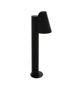 Modern Bollard Lamp Black 1 Light  with Clear Shade, E27, IP44 - 1