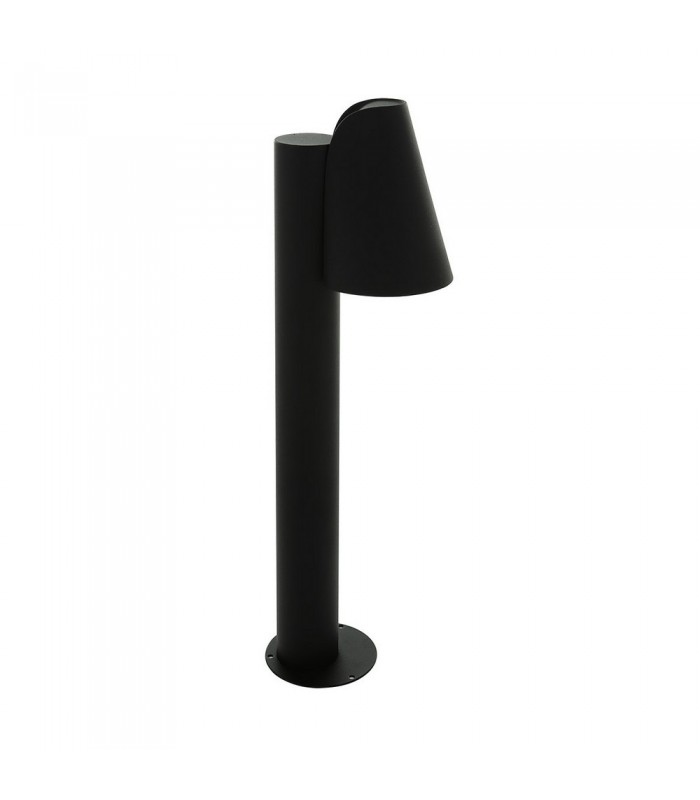 Modern Bollard Lamp Black 1 Light  with Clear Shade, E27, IP44 - 1
