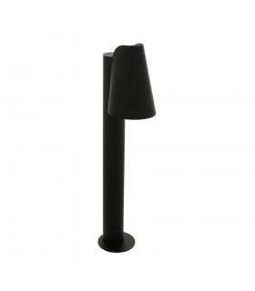 Modern Bollard Lamp Black 1 Light  with Clear Shade, E27, IP44 - 2