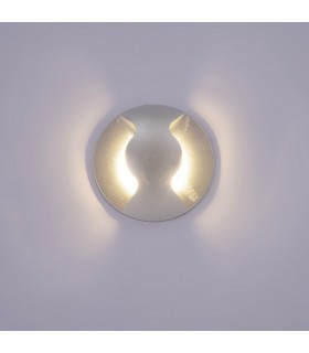 Modern LED Outdoor Wall Lamp Silver, Warm White 3000K 300lm, IP44 - 1
