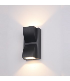 Modern LED Outdoor Wall Lamp Black, Warm White 3000K 120lm, IP54 - 1
