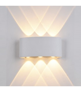 Modern LED Outdoor Wall Lamp White, Warm White 3000K 420lm, IP44 - 1