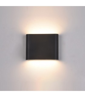 Modern LED Outdoor Wall Lamp Black, Warm White 3000K 360lm, IP44 - 1