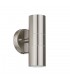 Modern Outdoor Wall Lamp Satin 2 Light  with Clear Shade, GU10, IP44 - 1