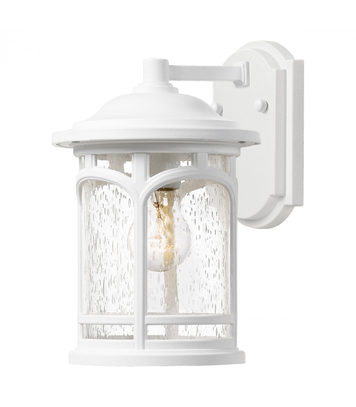 Outdoor Medium 1 Light Wall Lantern White IP44 E27