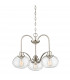 3 Light Chandelier Brushed Nickel E27