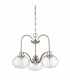 3 Light Chandelier, Brushed Nickel, E27 - 2