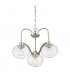 3 Light Chandelier, Brushed Nickel, E27 - 3