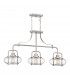 3 Light Island Pendant Brushed Nickel E27