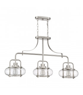 3 Light Island Pendant, Brushed Nickel, E27 - 2