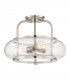 3 Light Semi-Flush Mount Brushed Nickel E27