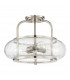 3 Light Semi-Flush Mount, Brushed Nickel, E27 - 2