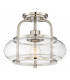 1 Light Semi-Flush Mount Brushed Nickel E27