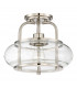 1 Light Semi-Flush Mount, Brushed Nickel, E27 - 2