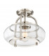 1 Light Semi-Flush Mount, Brushed Nickel, E27 - 4