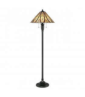 Tiffany Floor Lamp Valiant Bronze E27