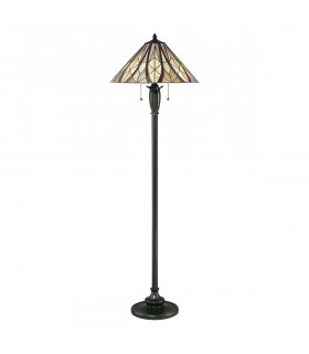 Tiffany Floor Lamp, Valiant Bronze, E27 - 2