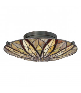 Tiffany Semi-Flush, Valiant Bronze, E27 - 2