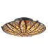 Tiffany Semi-Flush, Valiant Bronze, E27 - 4