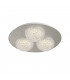 3 Light Round Led Ceiling Light -  Silver Leaf With Clear Acrylic