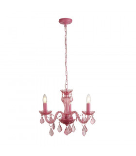 3 Light Pink Chandelier