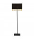 1 Light Floor Lamp - Black Shade With Gold Chain