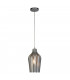 1 Light Pendant With Smoked Ribbed Glass - Chrome