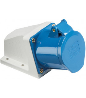 240V IP44 16A Angled Surface Mount Socket 2P+E