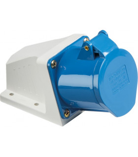 240V IP44 32A Angled Surface Mount Socket 2P+E