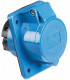 240V IP44 32A Angled Panel Mount Socket 2P+E