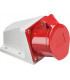 415V IP44 16A Angled Surface Mount Socket 3P+N+E