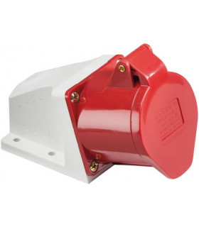 415V IP44 32A Angled Surface Mount Socket 3P+N+E