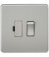 Screwless 13A Switched Fused Spur Unit - Brushed Chrome