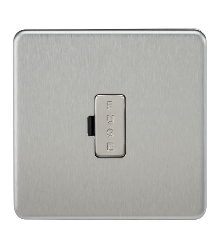 Screwless 13A Fused Spur Unit - Brushed Chrome