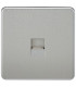 Screwless Telephone Master Socket - Brushed Chrome