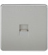 Screwless Telephone Extension Socket - Brushed Chrome