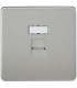 Screwless RJ45 network outlet - brushed chrome