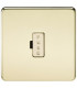 Screwless 13A Fused Spur Unit - Polished Brass