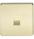 Screwless Telephone Master Socket - Polished Brass