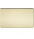 Screwless 2G Blanking Plate - Polished Brass