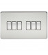 Screwless 10AX 6G 2-Way Switch - Polished Chrome