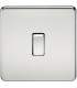 Screwless 10AX 1G Intermediate Switch - Polished Chrome