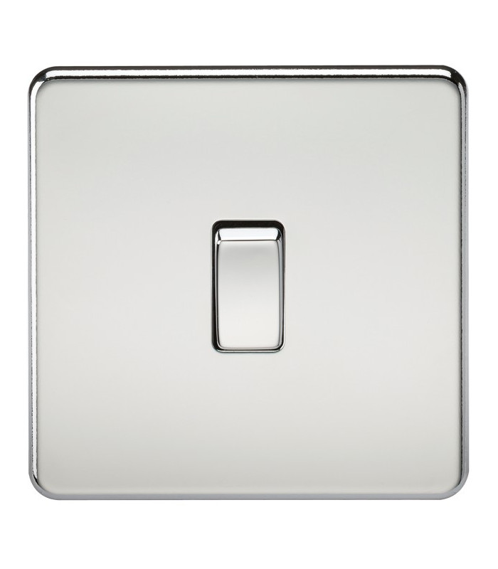 Screwless 10AX 1G Intermediate Switch - Polished Chrome